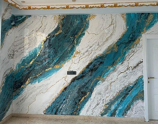 mermer desenli sıva boya